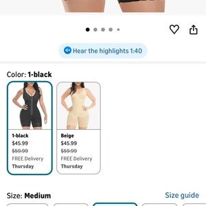 Black Women's Shapewear Bodysuit